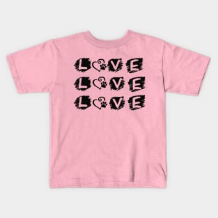 Love is a Paw Friend Kids T-Shirt